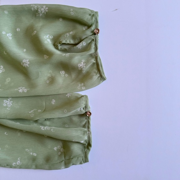 lc lauren conrad top Woman’s Small 3/4 Sleeve Green Pistachio - Picture 10 of 13